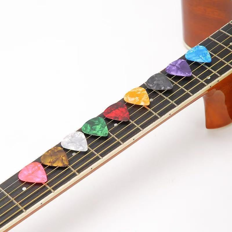 forebile 45 Packs Guitar Picks With Organizer Box Bass Picks Thin, Medium & Heavy 3 Different Thickness For Electric Acoustic Guitars Ukulele Bass, Guitar Gifts For Men Women Players - Image 5